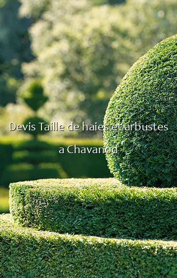 Devis Taille de haies et arbustes a Chavanod