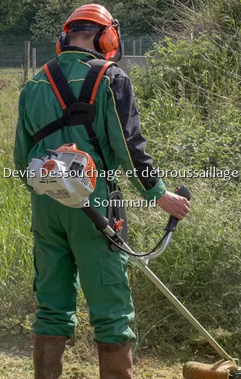 Devis Dessouchage et débroussaillage a Sommand