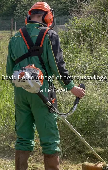 Devis Dessouchage et débroussaillage a Le Fayet